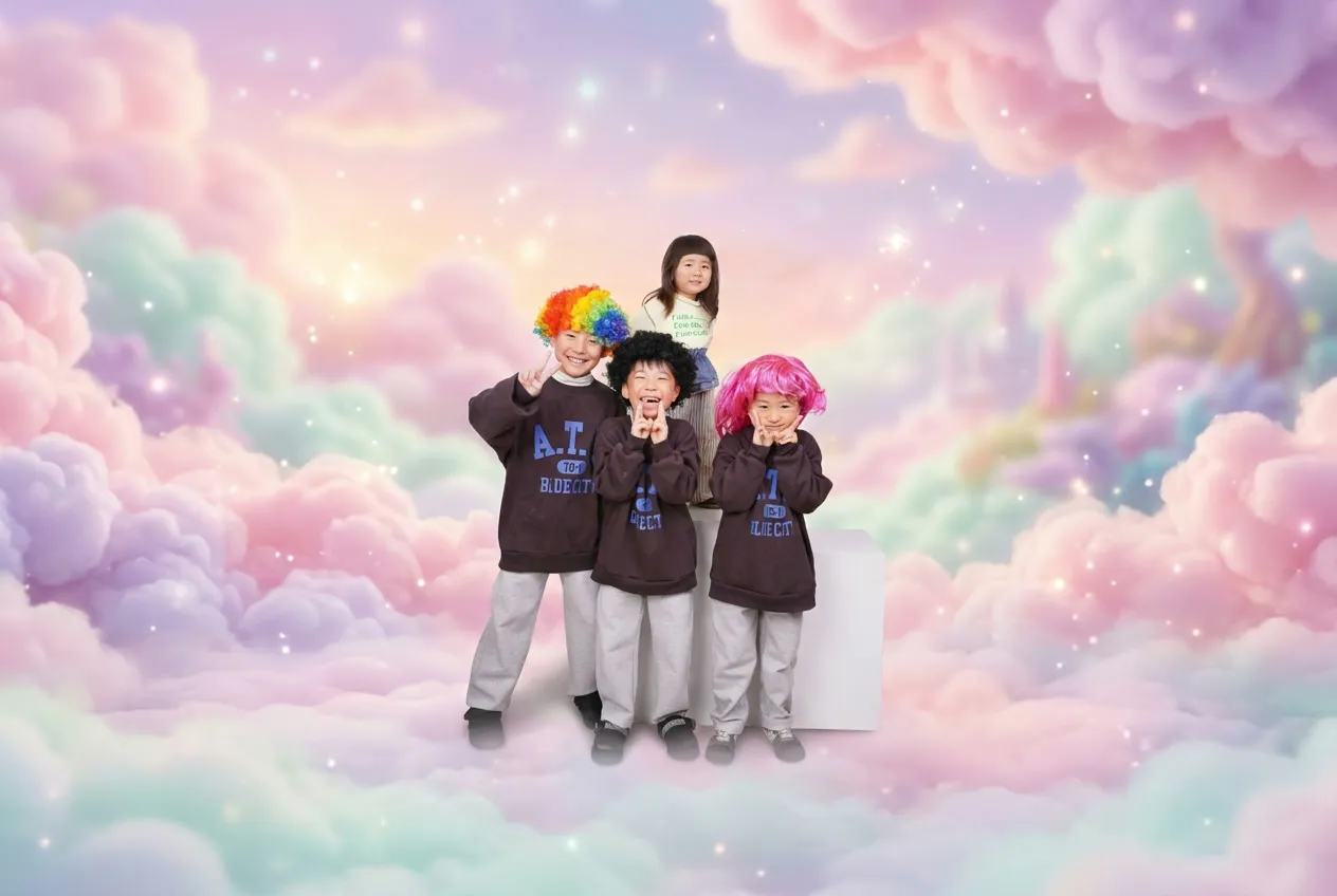 AI Image Studio の背景例:メルヘンパステル