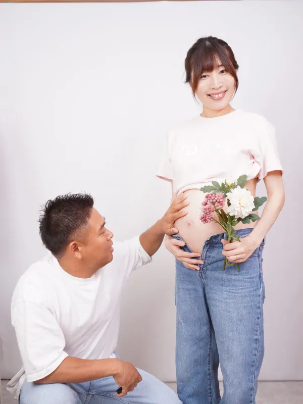 セルフ写真館GENICAでの家族でのマタニティフォト